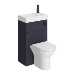 Arezzo Matt Blue 2-In-1 Wash Basin & Toilet (500mm Wide X 300mm) Incl. Black Flush 11 Arezzo Matt Blue 2-In-1 Wash Basin & Toilet (500mm Wide X 300mm) Incl. Black Flush -Bathroom Furniture Store azcombwcmb d6