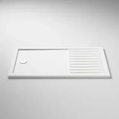 Arezzo 1400 X 900 Fluted Glass Brushed Brass Profile Wet Room (800 Screen, Square Support Arm + Tray) 9 Arezzo 1400 X 900 Fluted Glass Brushed Brass Profile Wet Room (800 Screen, Square Support Arm + Tray) -Bathroom Furniture Store azfgbb149d3