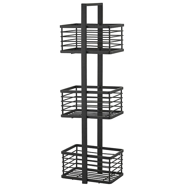 Arezzo 3-Tier Freestanding Shower Caddy Matt Black 1 Arezzo 3-Tier Freestanding Shower Caddy Matt Black