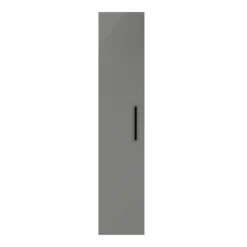 Arezzo Matt Grey Wall Hung Tall Storage Cabinet With Matt Black Handle 5 Arezzo Matt Grey Wall Hung Tall Storage Cabinet With Matt Black Handle -Bathroom Furniture Store azg14whcbk d1