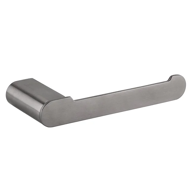 Arezzo Gunmetal Grey Toilet Roll Holder 1 Arezzo Gunmetal Grey Toilet Roll Holder