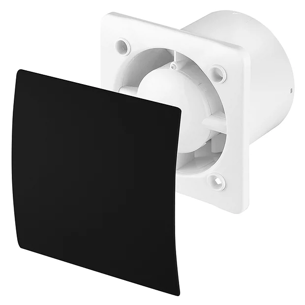Arezzo 100mm Turbo Extractor Fan - Pull Cord Switch - Matt Black 2 Arezzo 100mm Turbo Extractor Fan - Pull Cord Switch - Matt Black - Image 2