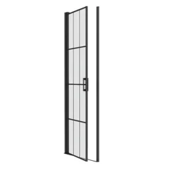 Arezzo 800mm Matt Black Grid Frameless Pivot Shower Door + Tray For Recess 11 Arezzo 800mm Matt Black Grid Frameless Pivot Shower Door + Tray For Recess -Bathroom Furniture Store azmbpd85 nd3