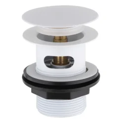 Arezzo Slotted Bath Waste With No Overflow Matt White