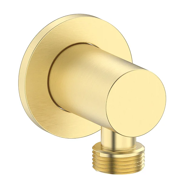 Arezzo Round Brushed Brass Outlet Elbow 1 Arezzo Round Brushed Brass Outlet Elbow
