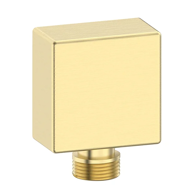 Arezzo Square Brushed Brass Outlet Elbow 1 Arezzo Square Brushed Brass Outlet Elbow
