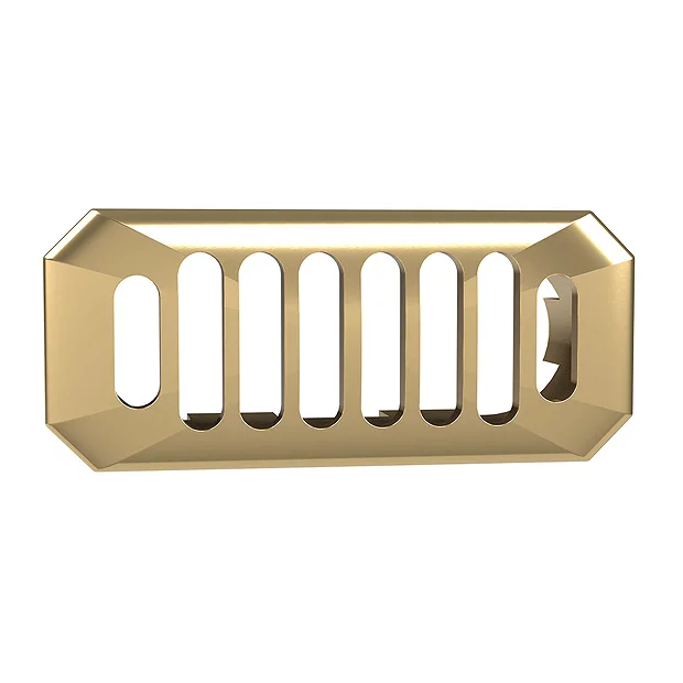 Arezzo Brushed Brass Basin Overflow Grill Cover Insert 1 Arezzo Brushed Brass Basin Overflow Grill Cover Insert