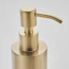 Arezzo Freestanding Round Soap Dispenser Brushed Brass