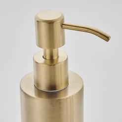 Arezzo Freestanding Round Soap Dispenser Brushed Brass