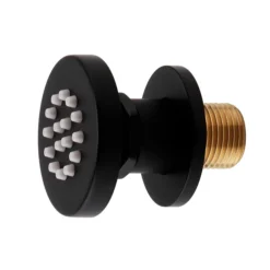 Arezzo Matt Black Body Jet - 1 X Slim Round Jet -Bathroom Furniture Store azrdjb d3