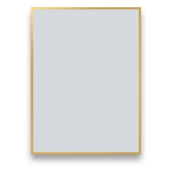 Arezzo Brushed Brass Square Edge Framed Bathroom Mirror - 800 X 600mm -Bathroom Furniture Store azs68bb d1