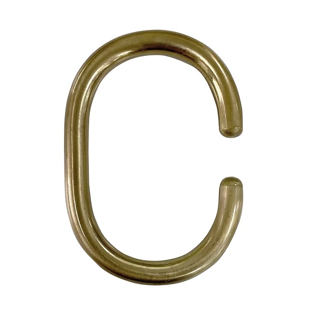 Arezzo C-Type Shower Curtain Rings (Pack Of 12) Brushed Brass 3 Arezzo C-Type Shower Curtain Rings (Pack Of 12) Brushed Brass - Image 3