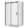 Arezzo Matt Black 1200 X 800 Frameless Sliding Door Shower Enclosure