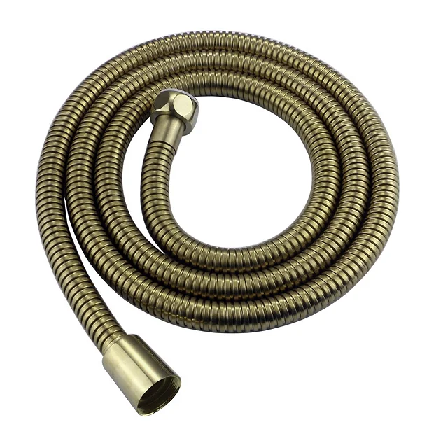 Arezzo 2m Shower Flex Hose Brushed Brass 1 Arezzo 2m Shower Flex Hose Brushed Brass