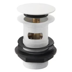 Arezzo Matt White Slotted Click Clack Basin Waste