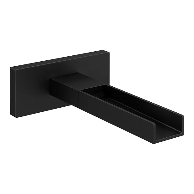 Arezzo Matt Black Wall Mounted Waterfall Basin/Bath Spout 1 Arezzo Matt Black Wall Mounted Waterfall Basin/Bath Spout