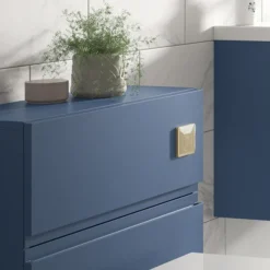 Arezzo Concealed WC Cistern Incl. Brushed Brass Square Flush Plate -Bathroom Furniture Store azsqbbpkd6