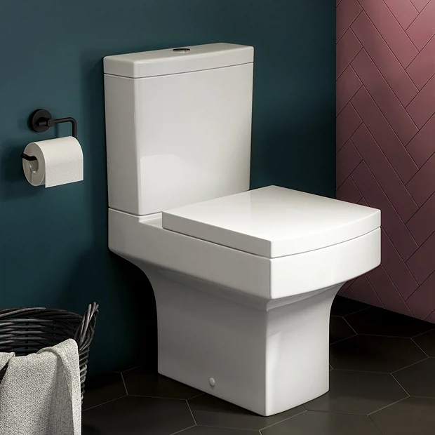 Arezzo Square Close Coupled Toilet + Soft Close Seat 2 Arezzo Square Close Coupled Toilet + Soft Close Seat - Image 2