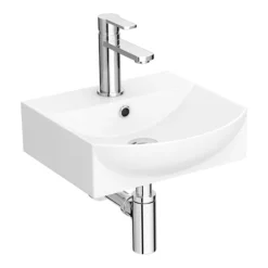 Arezzo Square Cloakroom Suite (Toilet + Basin) -Bathroom Furniture Store azsqcs d2