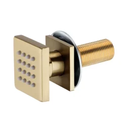 Arezzo Brushed Brass Body Jet - 1 X Slim Square Jet 6 Arezzo Brushed Brass Body Jet - 1 X Slim Square Jet -Bathroom Furniture Store azsqjbb d1