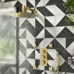 Arezzo Brushed Brass Body Jet - 1 X Slim Square Jet 7 Arezzo Brushed Brass Body Jet - 1 X Slim Square Jet -Bathroom Furniture Store azsqjbb d2