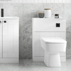 Arezzo Concealed WC Cistern Incl. Matt Black Square Flush Plate 8 Arezzo Concealed WC Cistern Incl. Matt Black Square Flush Plate -Bathroom Furniture Store azsqmbpk d2