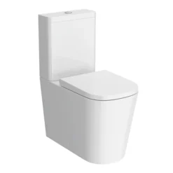 Arezzo Square BTW Close Coupled Rimless Toilet With Soft Close Seat -Bathroom Furniture Store azssqbtwcc 4