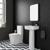 Arezzo Square BTW Close Coupled Rimless Toilet With Soft Close Seat