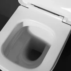 Arezzo Square BTW Rimless Toilet With Soft Close Seat 11 Arezzo Square BTW Rimless Toilet With Soft Close Seat -Bathroom Furniture Store azssqbtwp d4