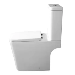 Arezzo Square Close Coupled Rimless Toilet With Soft Close Seat -Bathroom Furniture Store azssqcc d1