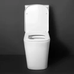 Arezzo Square Close Coupled Rimless Toilet With Soft Close Seat -Bathroom Furniture Store azssqcc d2