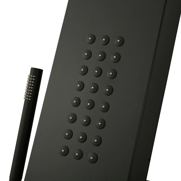Arezzo Shower Tower Panel - Matt Black (Thermostatic) 6 Arezzo Shower Tower Panel - Matt Black (Thermostatic) - Image 6