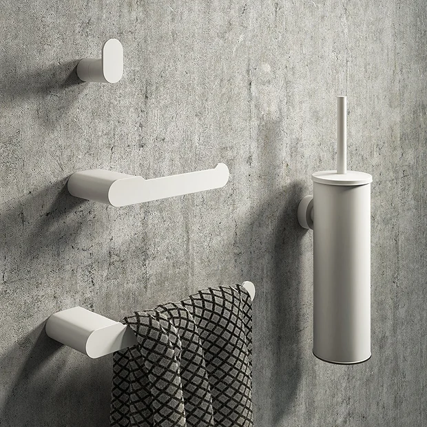 Arezzo Matt White 4-Piece Bathroom Accessory Pack 2 Arezzo Matt White 4-Piece Bathroom Accessory Pack - Image 2