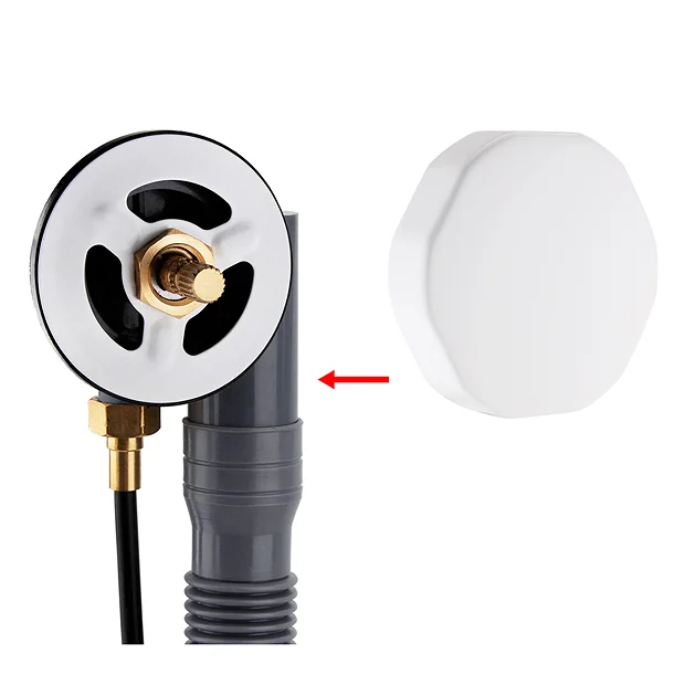 Arezzo Matt White Bath Pop-up Waste & Overflow 3 Arezzo Matt White Bath Pop-up Waste & Overflow - Image 3