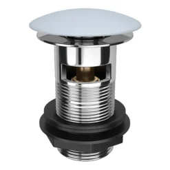 Arezzo Matt Blue Ceramic Slotted Click Clack Basin Waste