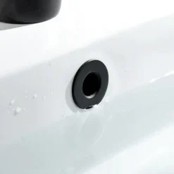 Arezzo Matt Black Brass Basin Overflow Cover Insert Hole Trim 5 Arezzo Matt Black Brass Basin Overflow Cover Insert Hole Trim -Bathroom Furniture Store boc01bl d2