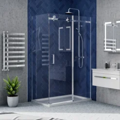Arezzo Chrome 800 X 500mm 8 Bars Designer Heated Towel Rail