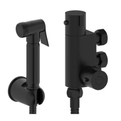 Arezzo Round Douche Thermostatic Bar Valve With Shower Spray Kit Matt Black 6 Arezzo Round Douche Thermostatic Bar Valve With Shower Spray Kit Matt Black -Bathroom Furniture Store dbvskmb l