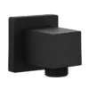 Arezzo Matt Black Square Elbow For Concealed Showers
