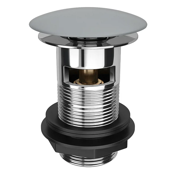 Arezzo Matt Grey Ceramic Slotted Click Clack Basin Waste 1 Arezzo Matt Grey Ceramic Slotted Click Clack Basin Waste