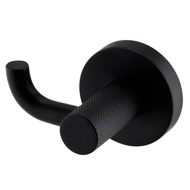 Arezzo Industrial Style Matt Black Single Robe Hook 1 Arezzo Industrial Style Matt Black Single Robe Hook