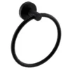 Arezzo Industrial Style Matt Black Round Towel Ring