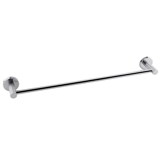 Arezzo Industrial Style Chrome Round Single Towel Rail 2 Arezzo Industrial Style Chrome Round Single Towel Rail - Image 2