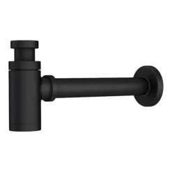 Arezzo Round Matt Black Click Clack Basin Waste + Bottle Trap Pack 7 Arezzo Round Matt Black Click Clack Basin Waste + Bottle Trap Pack -Bathroom Furniture Store mbbwbt d2