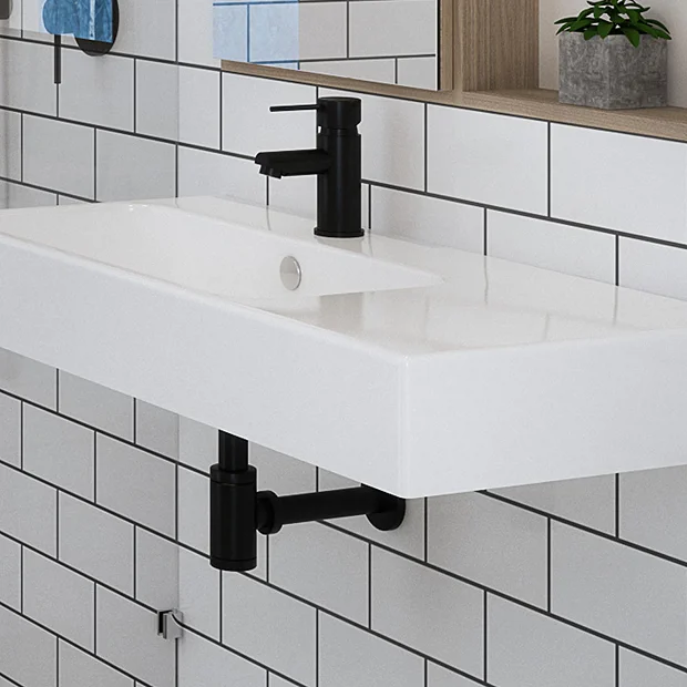 Arezzo Round Matt Black Click Clack Basin Waste + Bottle Trap Pack 1 Arezzo Round Matt Black Click Clack Basin Waste + Bottle Trap Pack