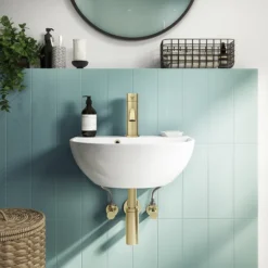 Arezzo Brushed Brass Trap And Isolating Set -Bathroom Furniture Store mrtisbb d1