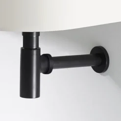 Arezzo Round Matt Black Modern Basin Bottle Trap 5 Arezzo Round Matt Black Modern Basin Bottle Trap -Bathroom Furniture Store rdbotblkd1