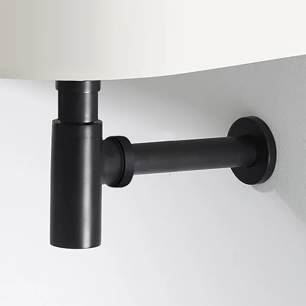 Arezzo Round Matt Black Modern Basin Bottle Trap 3 Arezzo Round Matt Black Modern Basin Bottle Trap - Image 3