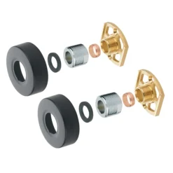 Arezzo Round Easy Fix Bar Shower Fixing Bracket Matt Black