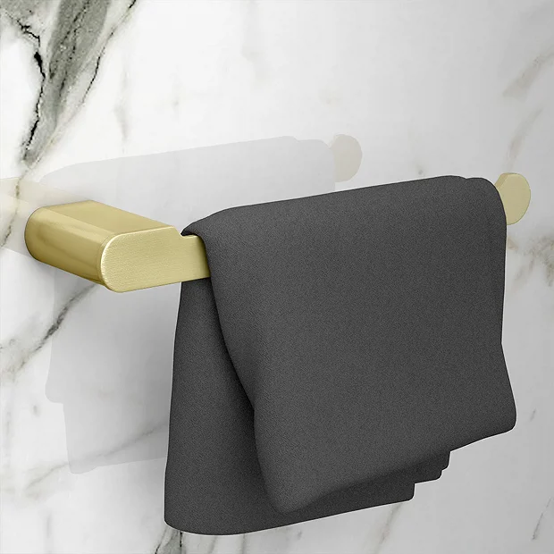 Arezzo Brushed Brass 220mm Towel Rail 1 Arezzo Brushed Brass 220mm Towel Rail